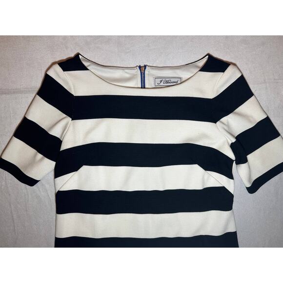 Jessica Howard Bold White Black Striped Short Sleeve Tunic Dress 6Size - Picture 4 of 6